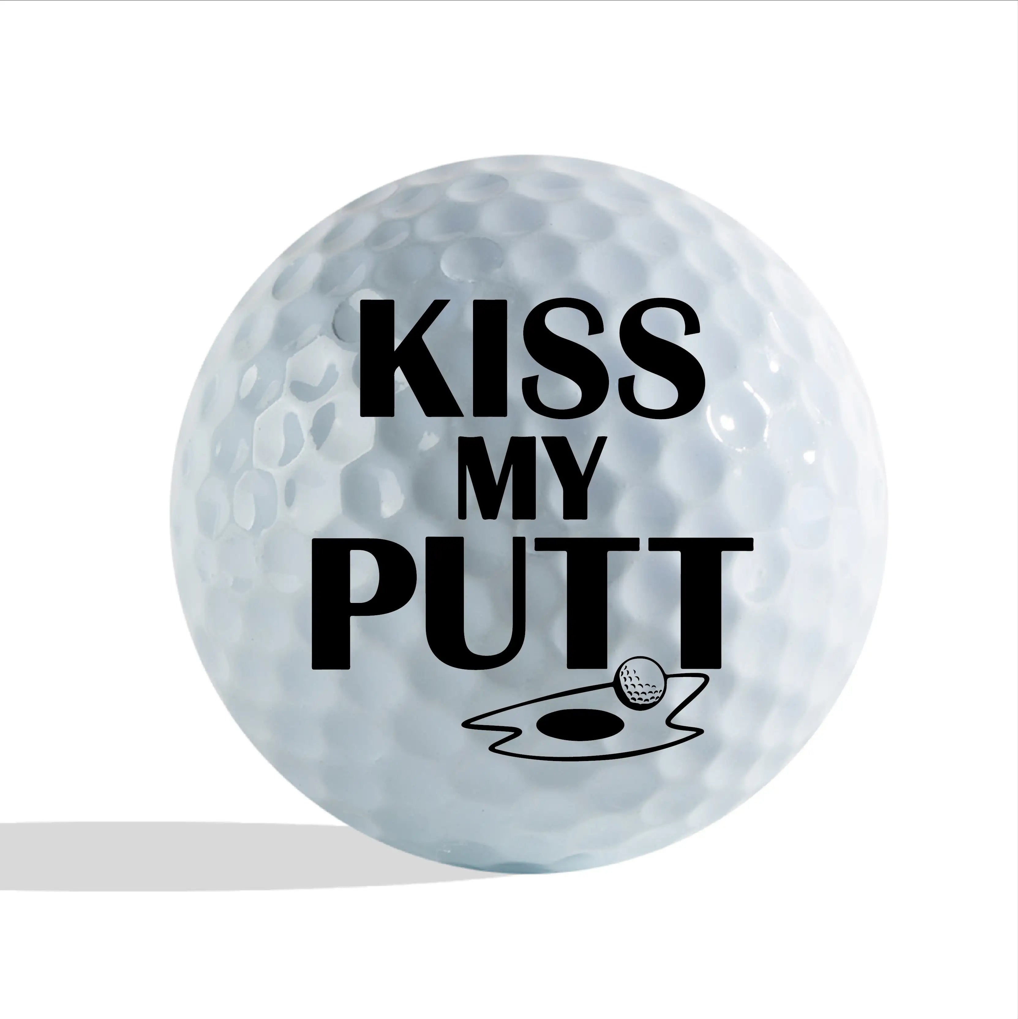 Slandas Kiss My Putt Golf Ball Stamp