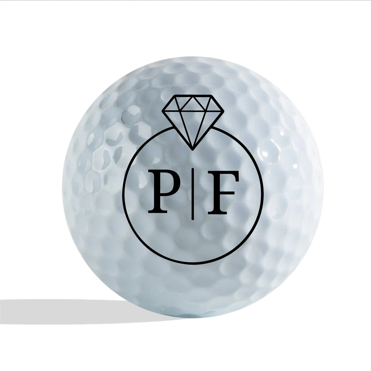 Slandas Initial Diamond Golf Ball Stamp