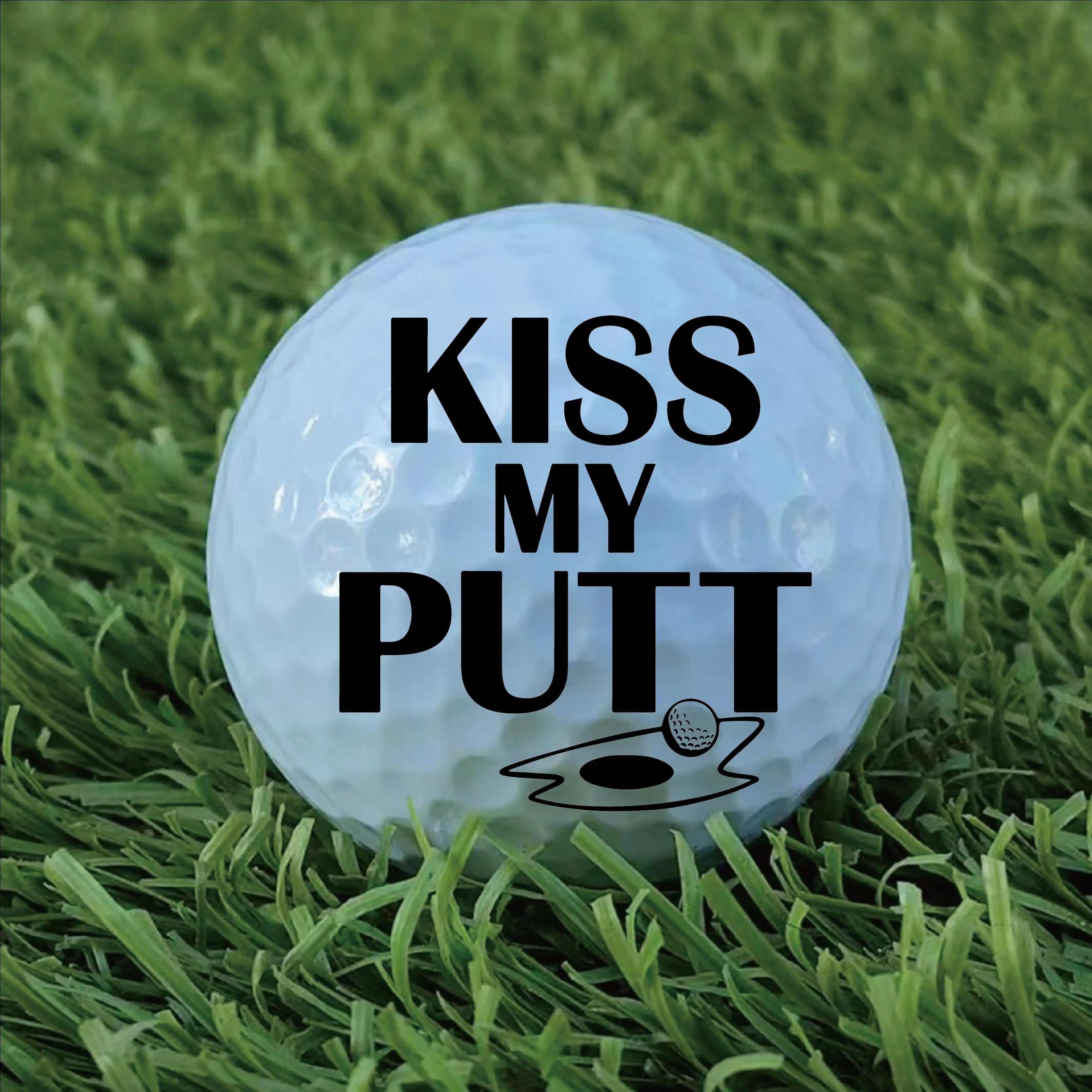 Slandas Kiss My Putt Golf Ball Stamp