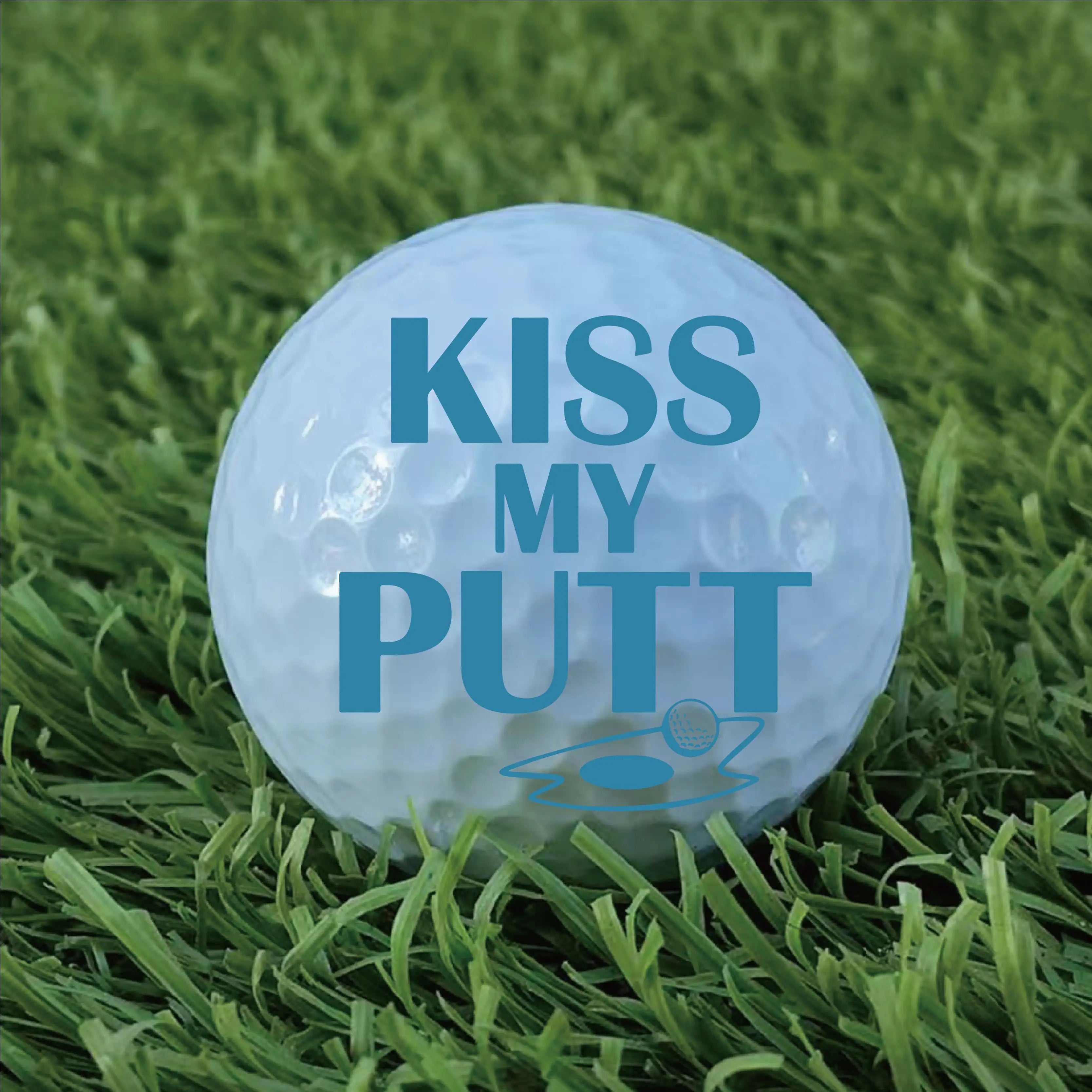 Slandas Kiss My Putt Golf Ball Stamp