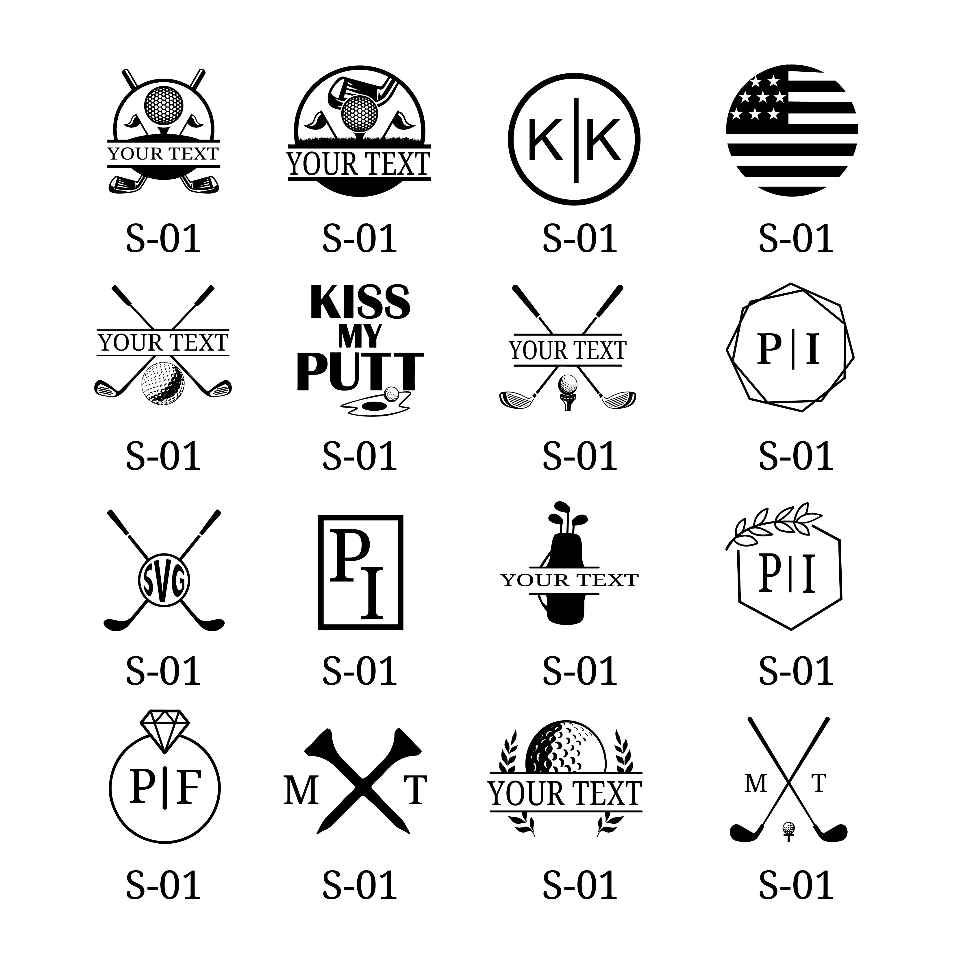 Slandas Customization Your Text Golf Ball Stamp Set