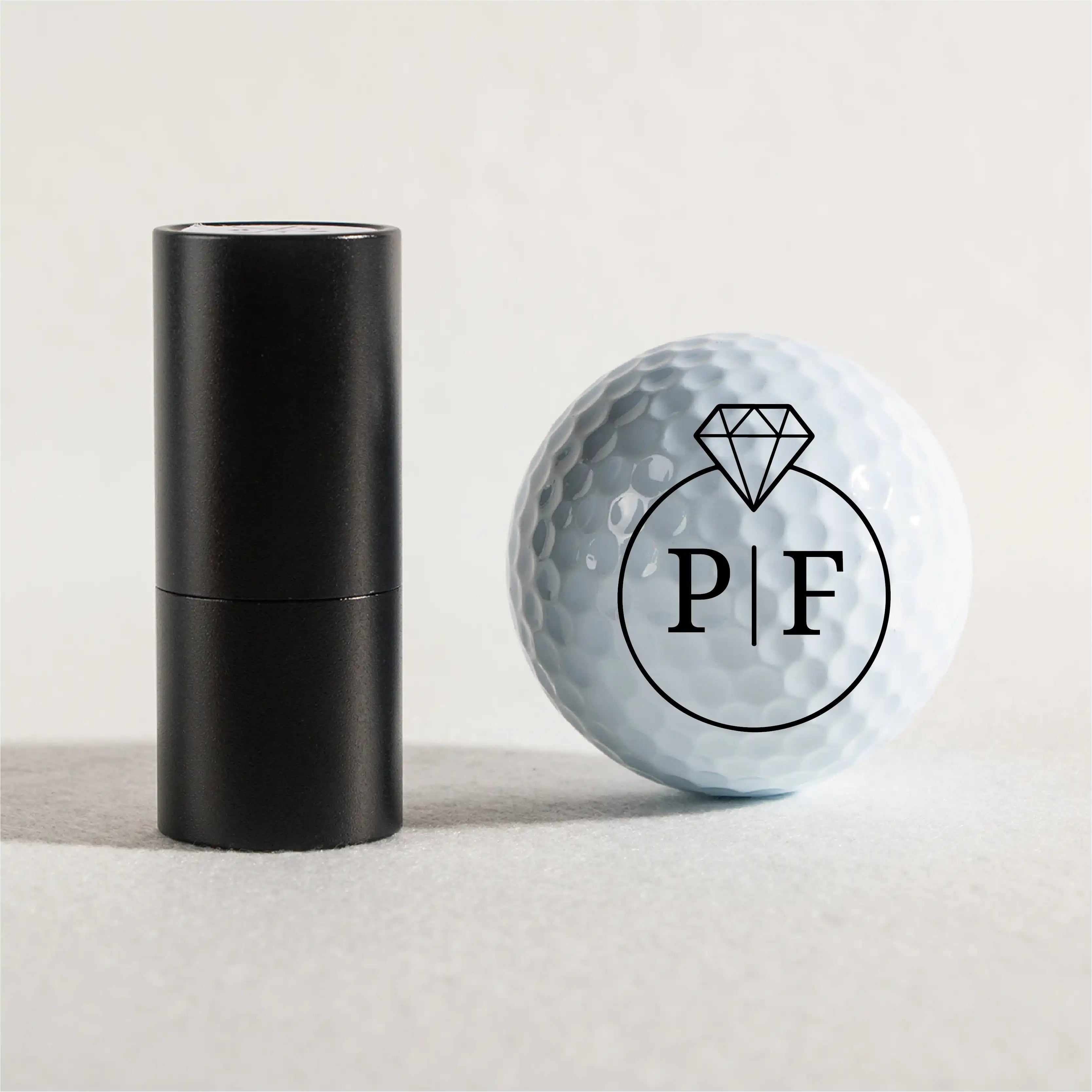 Slandas Initial Diamond Golf Ball Stamp