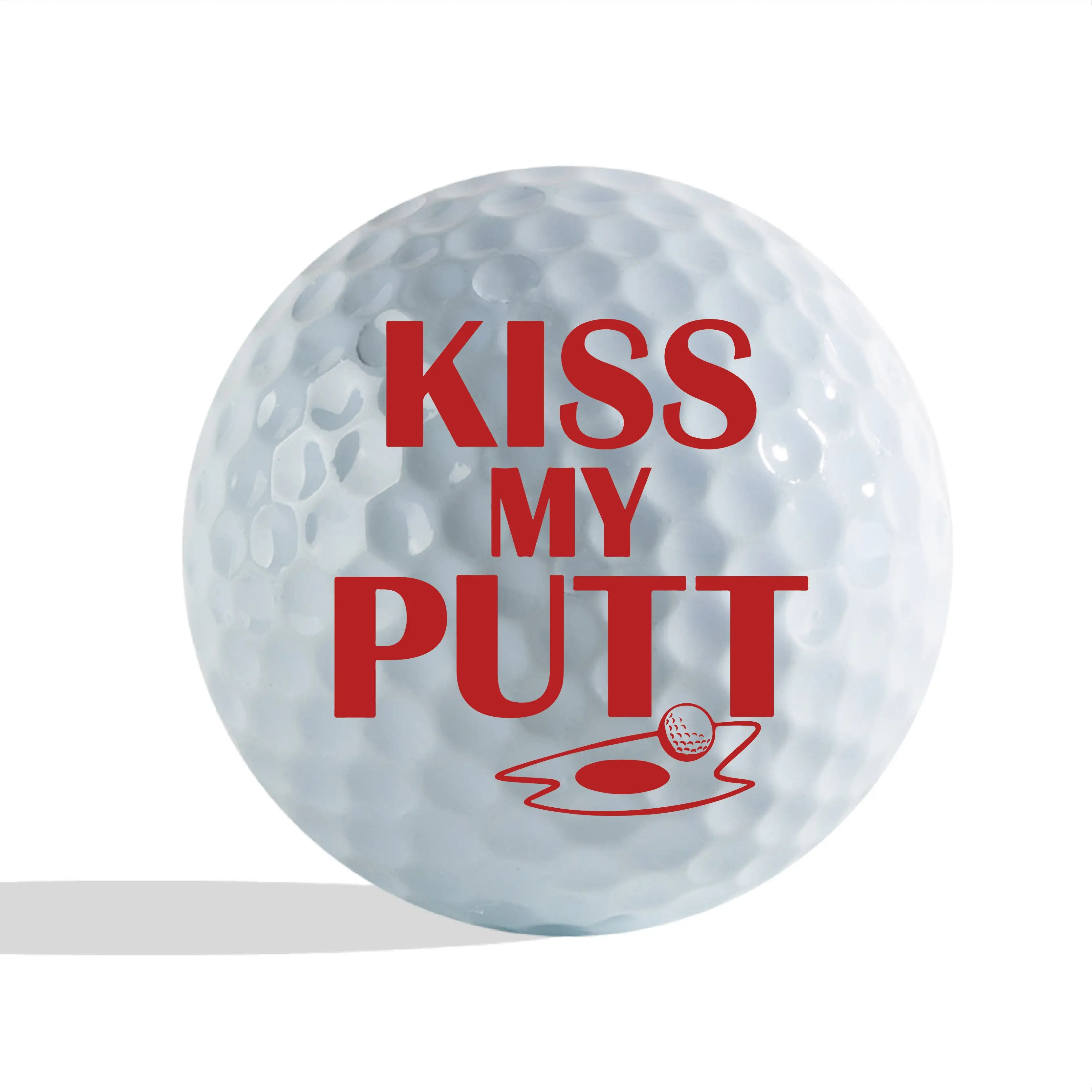 Slandas Kiss My Putt Golf Ball Stamp