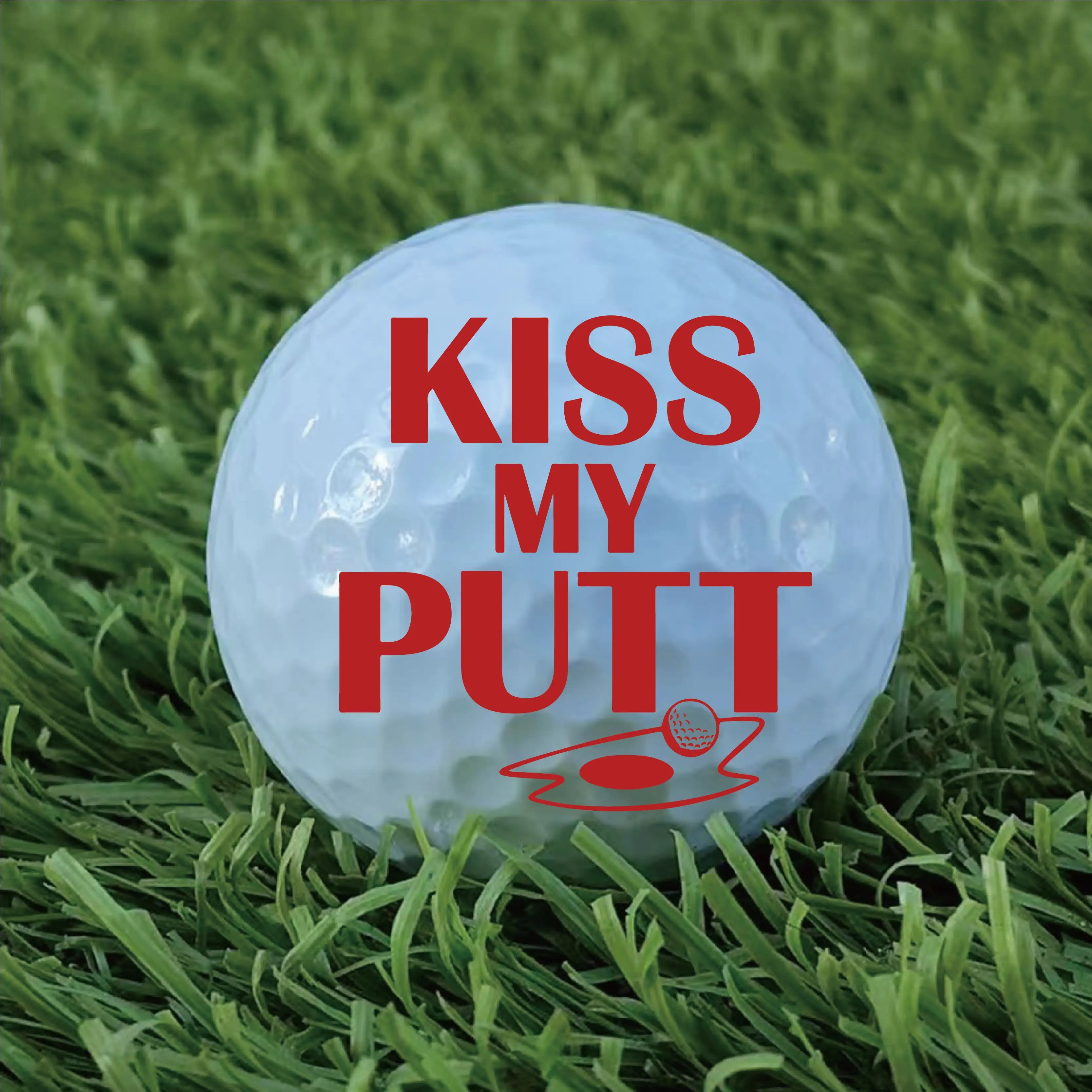 Slandas Kiss My Putt Golf Ball Stamp