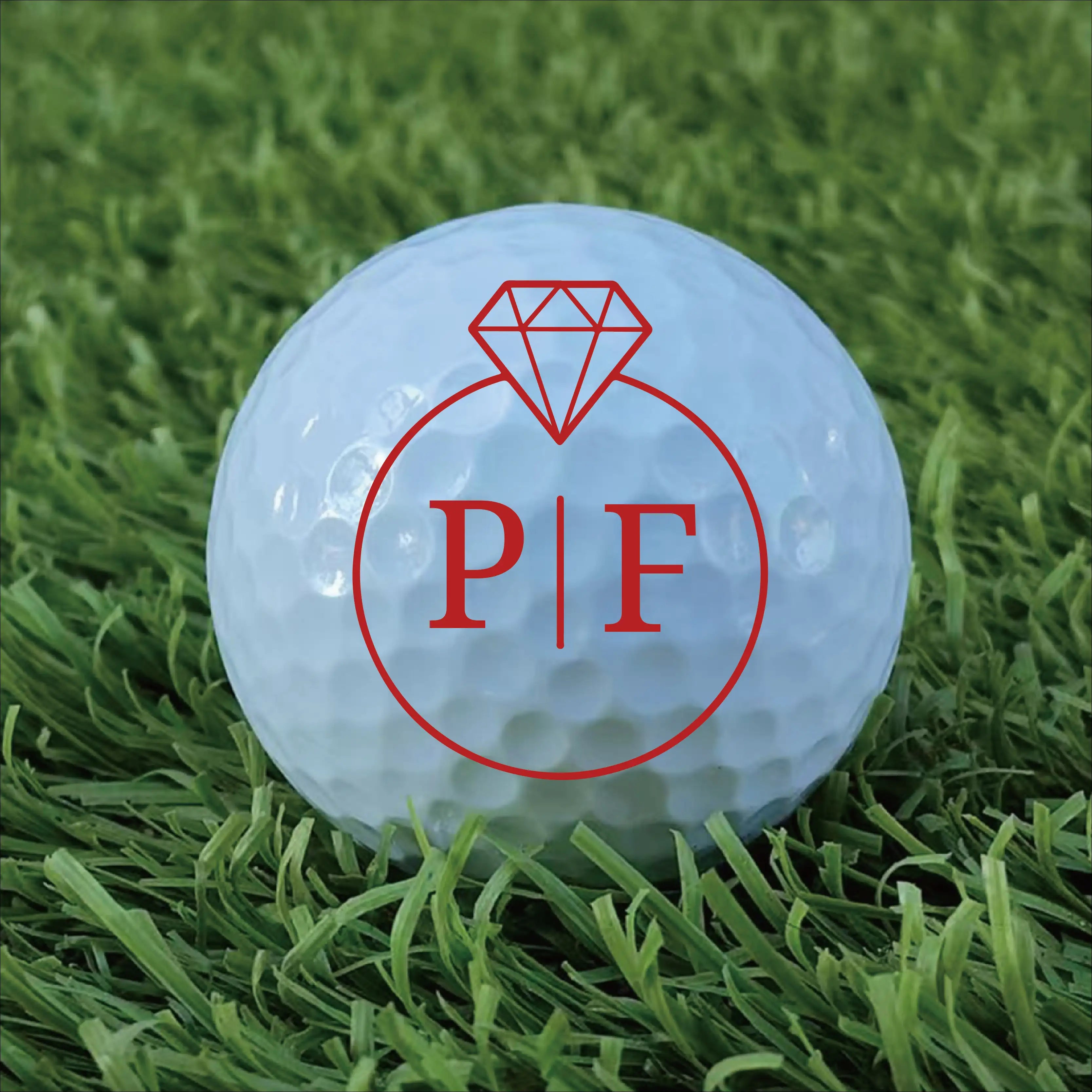 Slandas Initial Diamond Golf Ball Stamp