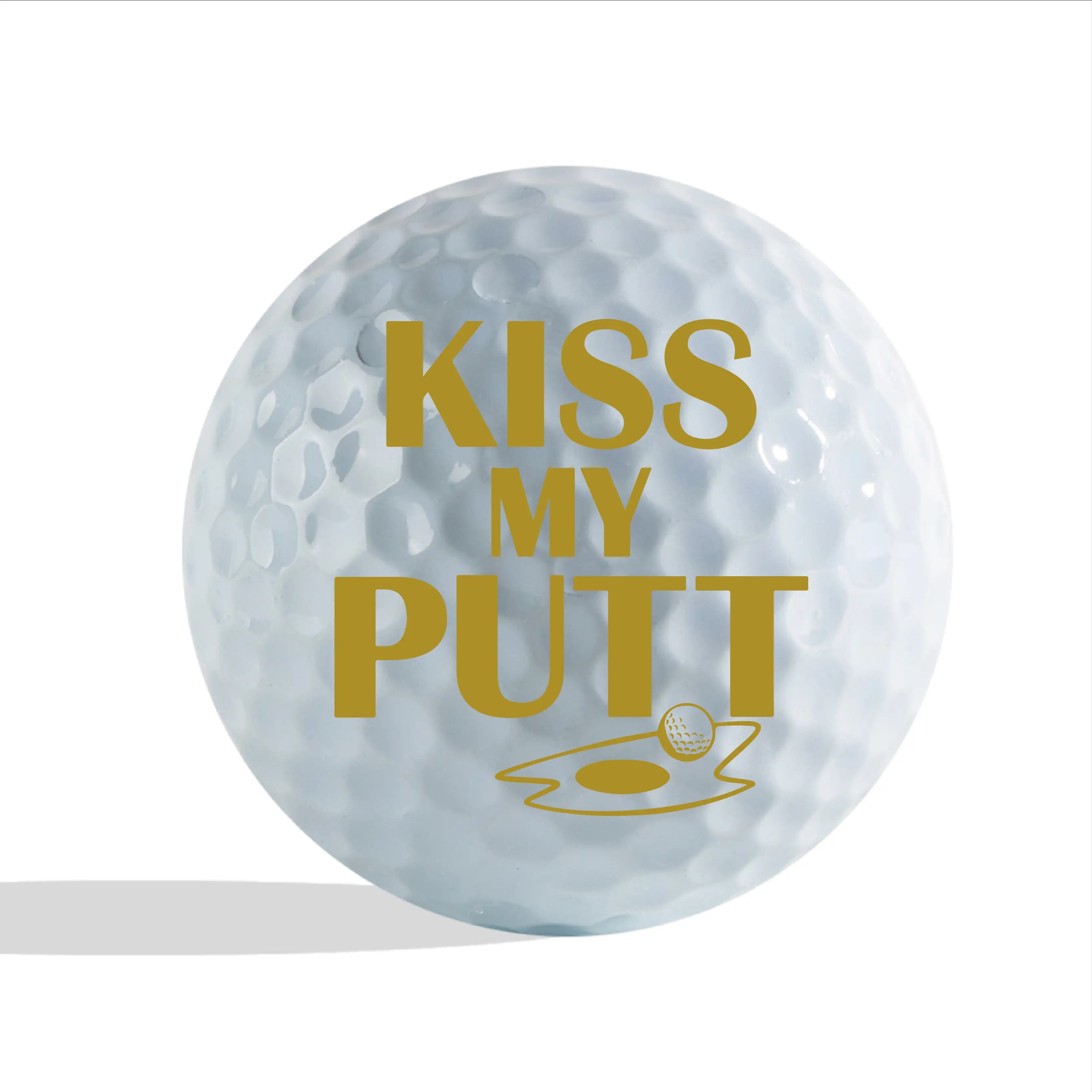 Slandas Kiss My Putt Golf Ball Stamp