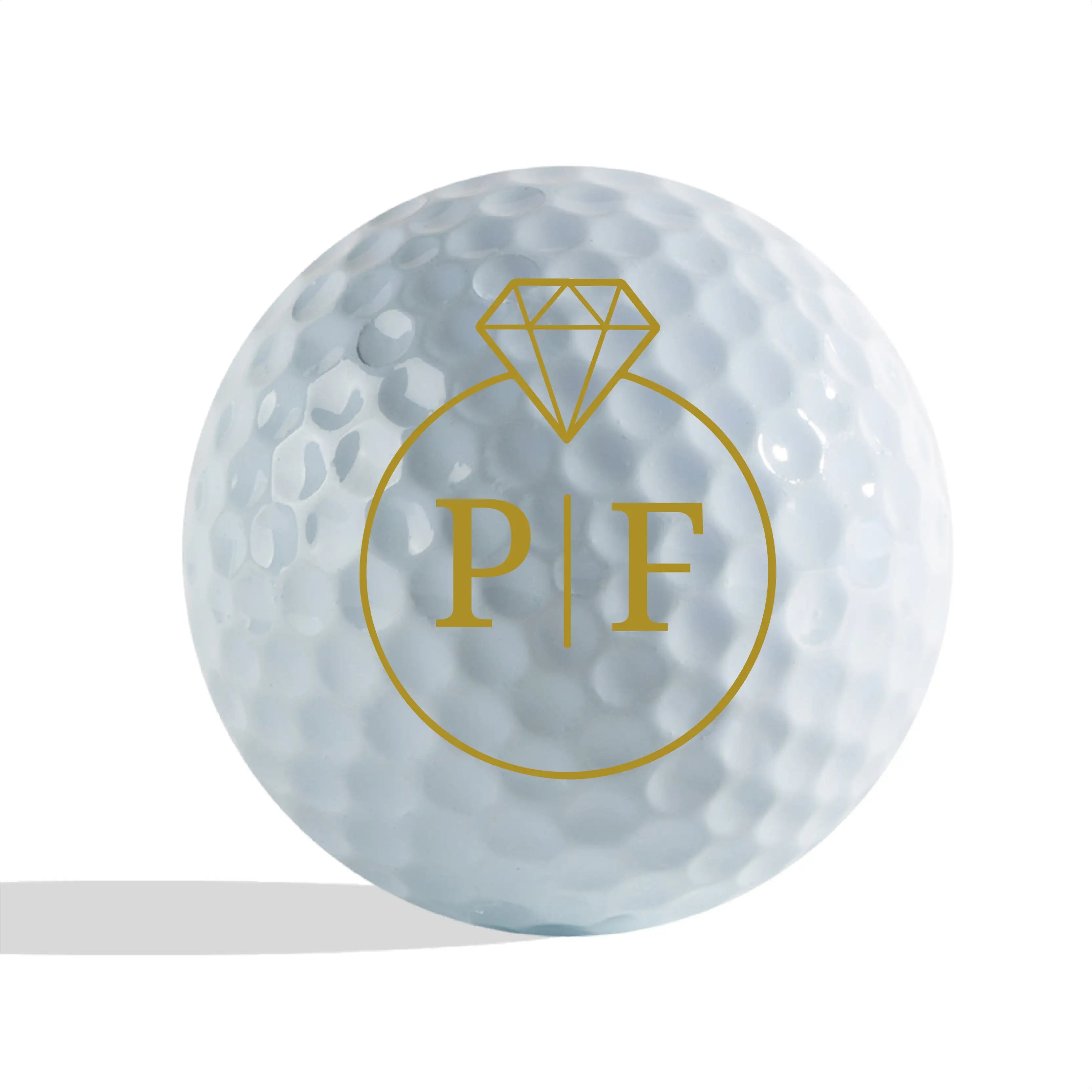 Slandas Initial Diamond Golf Ball Stamp