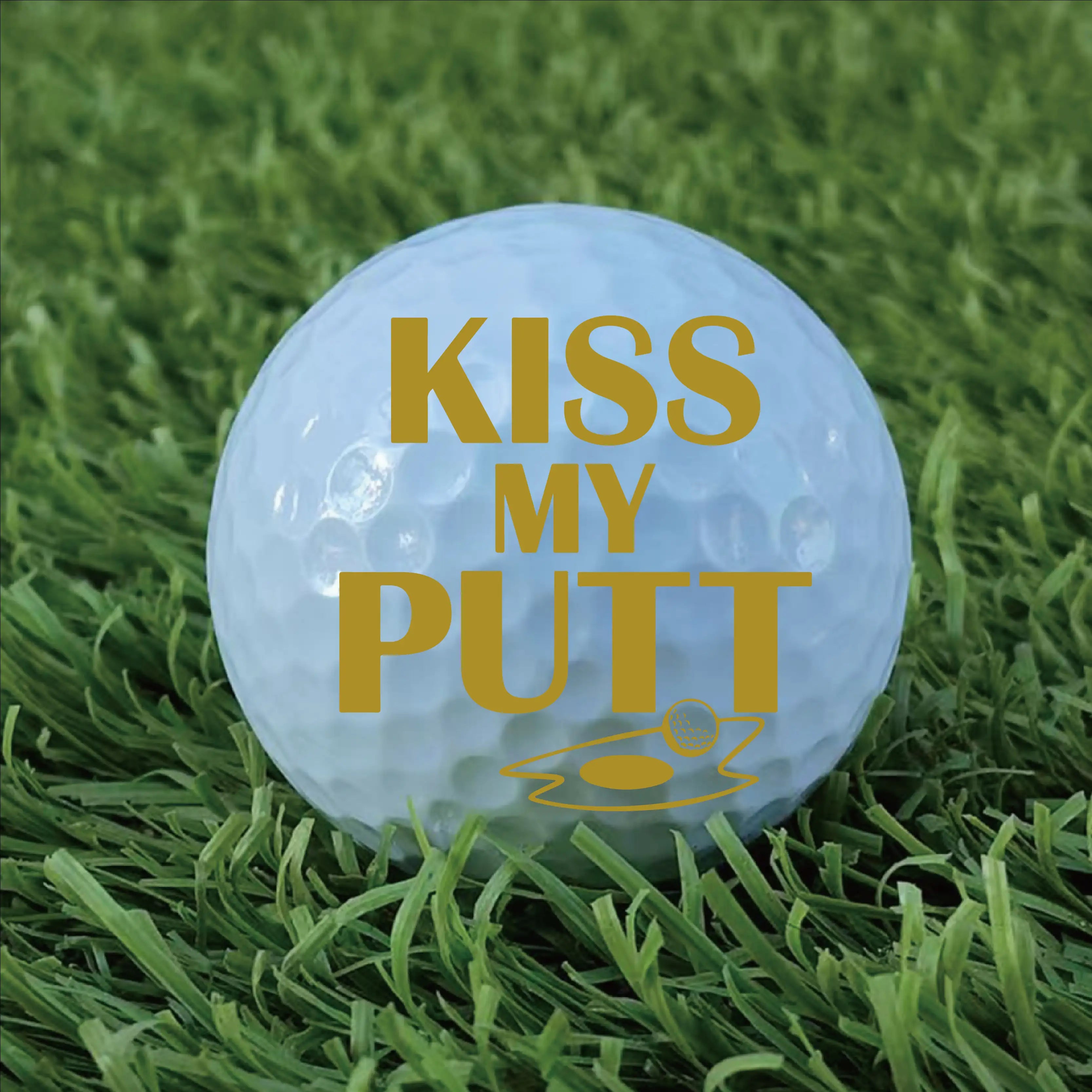 Slandas Kiss My Putt Golf Ball Stamp