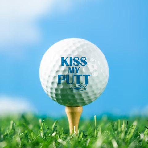Slandas Kiss My Putt Golf Ball Stamp