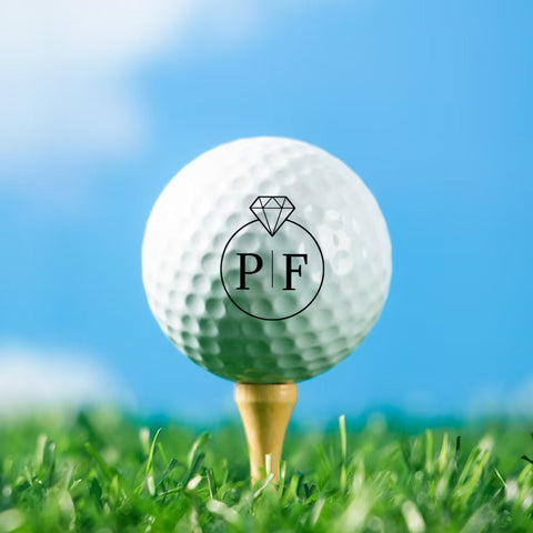 Slandas Initial Diamond Golf Ball Stamp